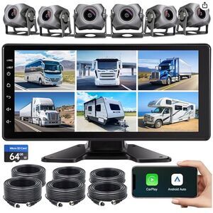 NIB SEVENTOUR 6-Channel 1080P Dash Cam Backup Camera System Touch Screen